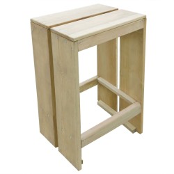 vidaXL Taburetes de jardín 2 unidades madera de pino impregnada