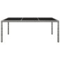 vidaXL Mesa de comedor de jardín ratán sintético gris 200x150x74 cm vidaXL Mesa de comedor de jardín ratán sintético gris 200x150x74 cm