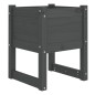 vidaXL Jardinera 2 unidades madera maciza de pino gris 40x40x52,5 cm