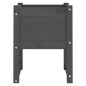 vidaXL Jardinera 2 unidades madera maciza de pino gris 40x40x52,5 cm