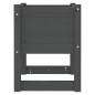 vidaXL Jardinera 2 unidades madera maciza de pino gris 40x40x52,5 cm