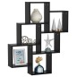 vidaXL Estante cubo de pared madera contrachapada negro 78x15x93 cm vidaXL Estante cubo de pared madera contrachapada negro 78x15x93 cm