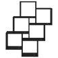 vidaXL Estante cubo de pared madera contrachapada negro 78x15x93 cm vidaXL Estante cubo de pared madera contrachapada negro 78x15x93 cm