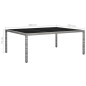 vidaXL Mesa de comedor de jardín ratán sintético gris 200x150x74 cm vidaXL Mesa de comedor de jardín ratán sintético gris 200x150x74 cm
