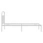 vidaXL Estructura de cama de metal con cabecero blanco 90x190 cm vidaXL Estructura de cama de metal con cabecero blanco 90x190 cm