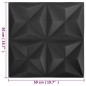vidaXL Paneles de pared 3D 24 unidades 50x50 cm negro origami 6 m² vidaXL Paneles de pared 3D 24 unidades 50x50 cm negro origami 6 m²