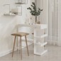 vidaXL Mesa bar estante almacenaje contrachapada blanco 100x50x101,5cm vidaXL Mesa bar estante almacenaje contrachapada blanco 100x50x101,5cm