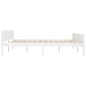 vidaXL Estructura de cama de madera maciza de pino blanco 180x200 cm vidaXL Estructura de cama de madera maciza de pino blanco 180x200 cm