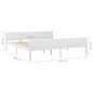 vidaXL Estructura de cama de madera maciza de pino blanco 180x200 cm vidaXL Estructura de cama de madera maciza de pino blanco 180x200 cm