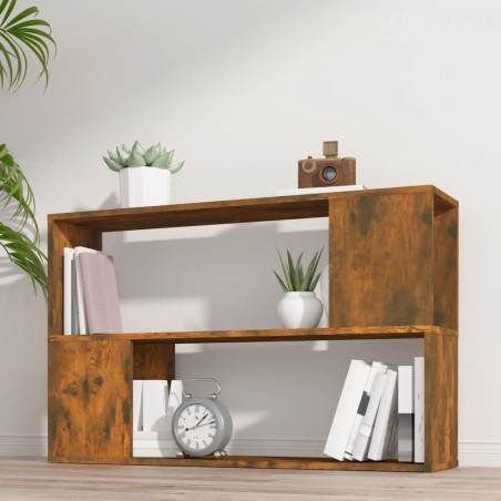 vidaXL Estantería madera contrachapada color roble ahumado 100x24x63cm