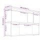 vidaXL Estantería madera contrachapada color roble ahumado 100x24x63cm