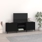 vidaXL Mueble para TV madera de ingeniería negro 150x30x50 cm