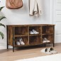 vidaXL Mueble zapatero madera contrachapada roble ahumado 100x35x50 cm vidaXL Mueble zapatero madera contrachapada roble ahumado 100x35x50 cm