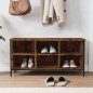 vidaXL Mueble zapatero madera contrachapada roble ahumado 100x35x50 cm vidaXL Mueble zapatero madera contrachapada roble ahumado 100x35x50 cm