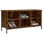 vidaXL Mueble zapatero madera contrachapada roble ahumado 100x35x50 cm vidaXL Mueble zapatero madera contrachapada roble ahumado 100x35x50 cm