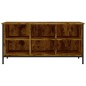vidaXL Mueble zapatero madera contrachapada roble ahumado 100x35x50 cm vidaXL Mueble zapatero madera contrachapada roble ahumado 100x35x50 cm