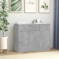vidaXL Aparador de madera contrachapada gris hormigón 88x30x70 cm vidaXL Aparador de madera contrachapada gris hormigón 88x30x70 cm