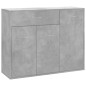 vidaXL Aparador de madera contrachapada gris hormigón 88x30x70 cm vidaXL Aparador de madera contrachapada gris hormigón 88x30x70 cm