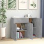 vidaXL Aparador de madera contrachapada gris hormigón 88x30x70 cm vidaXL Aparador de madera contrachapada gris hormigón 88x30x70 cm
