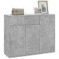 vidaXL Aparador de madera contrachapada gris hormigón 88x30x70 cm vidaXL Aparador de madera contrachapada gris hormigón 88x30x70 cm
