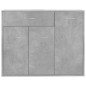 vidaXL Aparador de madera contrachapada gris hormigón 88x30x70 cm vidaXL Aparador de madera contrachapada gris hormigón 88x30x70 cm
