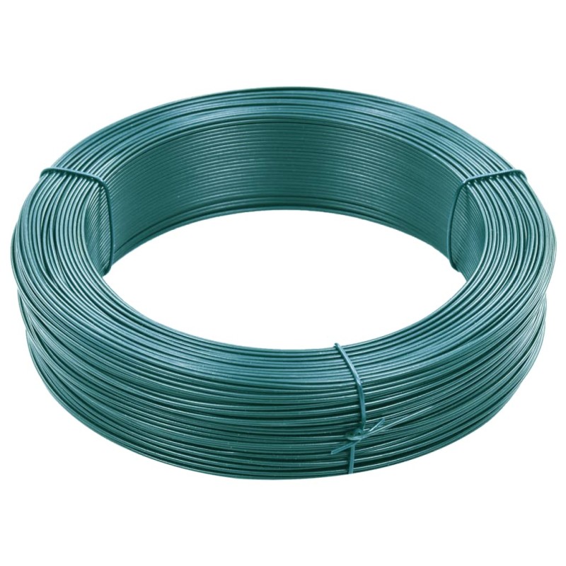 vidaXL Alambre de atar vallas acero verde ennegrecido 250 m 0,9/1,4 mm vidaXL Alambre de atar vallas acero verde ennegrecido 250 m 0,9/1,4 mm