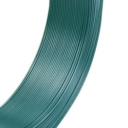 vidaXL Alambre de atar vallas acero verde ennegrecido 250 m 0,9/1,4 mm