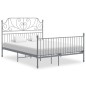 vidaXL Estructura de cama de metal gris 140x200 cm vidaXL Estructura de cama de metal gris 140x200 cm