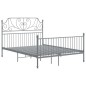 vidaXL Estructura de cama de metal gris 140x200 cm vidaXL Estructura de cama de metal gris 140x200 cm