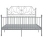 vidaXL Estructura de cama de metal gris 140x200 cm vidaXL Estructura de cama de metal gris 140x200 cm