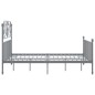 vidaXL Estructura de cama de metal gris 140x200 cm vidaXL Estructura de cama de metal gris 140x200 cm