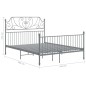 vidaXL Estructura de cama de metal gris 140x200 cm vidaXL Estructura de cama de metal gris 140x200 cm