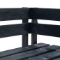 vidaXL Banco esquinero de palés para jardín madera negro vidaXL Banco esquinero de palés para jardín madera negro