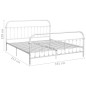 vidaXL Estructura de cama de metal blanco 180x200 cm vidaXL Estructura de cama de metal blanco 180x200 cm