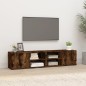 vidaXL Mueble TV 2 uds madera contrachapada roble ahumado 80x31,5x36cm