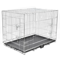 vidaXL Jaula para perros plegable de metal XL  