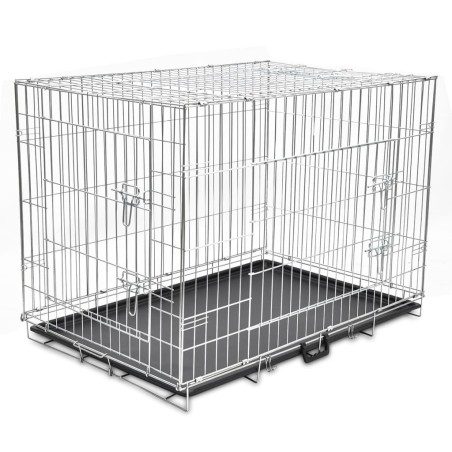 vidaXL Jaula para perros plegable de metal XL  