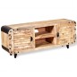 vidaXL Mueble para la TV de madera de mango rugosa 120x30x50 cm vidaXL Mueble para la TV de madera de mango rugosa 120x30x50 cm