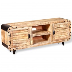 vidaXL Mueble para la TV de madera de mango rugosa 120x30x50 cm