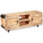 vidaXL Mueble para la TV de madera de mango rugosa 120x30x50 cm vidaXL Mueble para la TV de madera de mango rugosa 120x30x50 cm