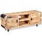 vidaXL Mueble para la TV de madera de mango rugosa 120x30x50 cm vidaXL Mueble para la TV de madera de mango rugosa 120x30x50 cm