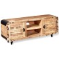 vidaXL Mueble para la TV de madera de mango rugosa 120x30x50 cm vidaXL Mueble para la TV de madera de mango rugosa 120x30x50 cm