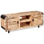 vidaXL Mueble para la TV de madera de mango rugosa 120x30x50 cm vidaXL Mueble para la TV de madera de mango rugosa 120x30x50 cm