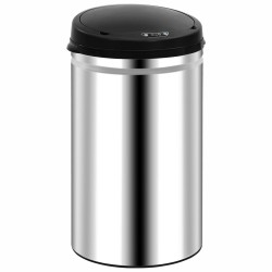 vidaXL Cubo de basura con sensor automático 40 L acero inoxidable