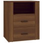 vidaXL Mesita de noche madera contrachapada marrón roble 50x36x60 cm