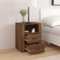 vidaXL Mesita de noche madera contrachapada marrón roble 50x36x60 cm