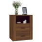 vidaXL Mesita de noche madera contrachapada marrón roble 50x36x60 cm