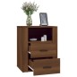 vidaXL Mesita de noche madera contrachapada marrón roble 50x36x60 cm