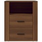 vidaXL Mesita de noche madera contrachapada marrón roble 50x36x60 cm