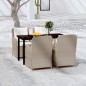 vidaXL Juego de comedor de jardín 5 piezas con cojines marrón